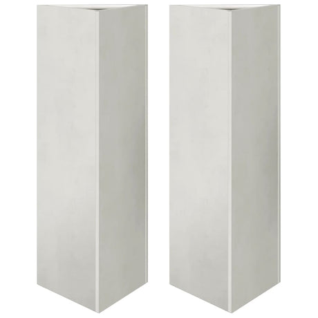 Garden Planters 2 pcs Triangular 30x26x75 cm Stainless Steel