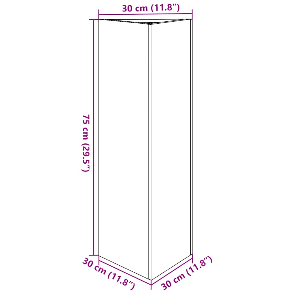 Garden Planter Triangular 30x26x75 cm Galvanized Steel