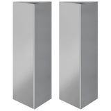 Garden Planters 2 pcs Triangular 30x26x75 cm Galvanized Steel