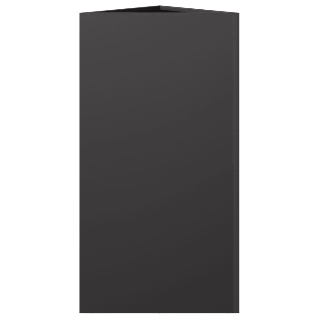 Garden Planter Black Triangular 40x34.5x70 cm Steel