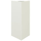 Garden Planters 2 pcs White Triangular 40x34.5x70 cm Steel