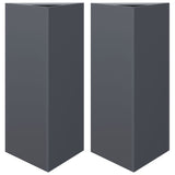 Garden Planters 2 pcs Anthracite Triangular 40x34.5x70 cm Steel