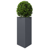 Garden Planters 2 pcs Anthracite Triangular 40x34.5x70 cm Steel