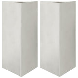 Garden Planters 2 pcs Triangular 40x40x75 cm Stainless Steel