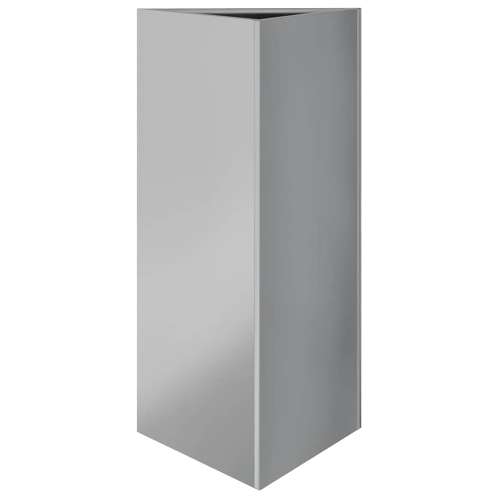 Garden Planter Triangular 40x40x75 cm Galvanized Steel