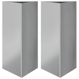 Garden Planters 2 pcs Triangular 40x40x75 cm Galvanized Steel