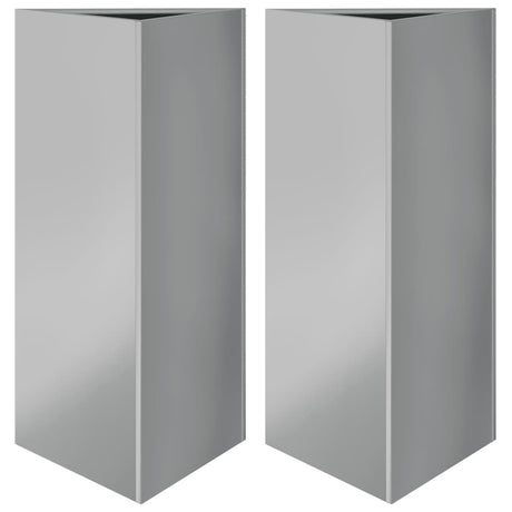 Garden Planters 2 pcs Triangular 40x40x75 cm Galvanized Steel