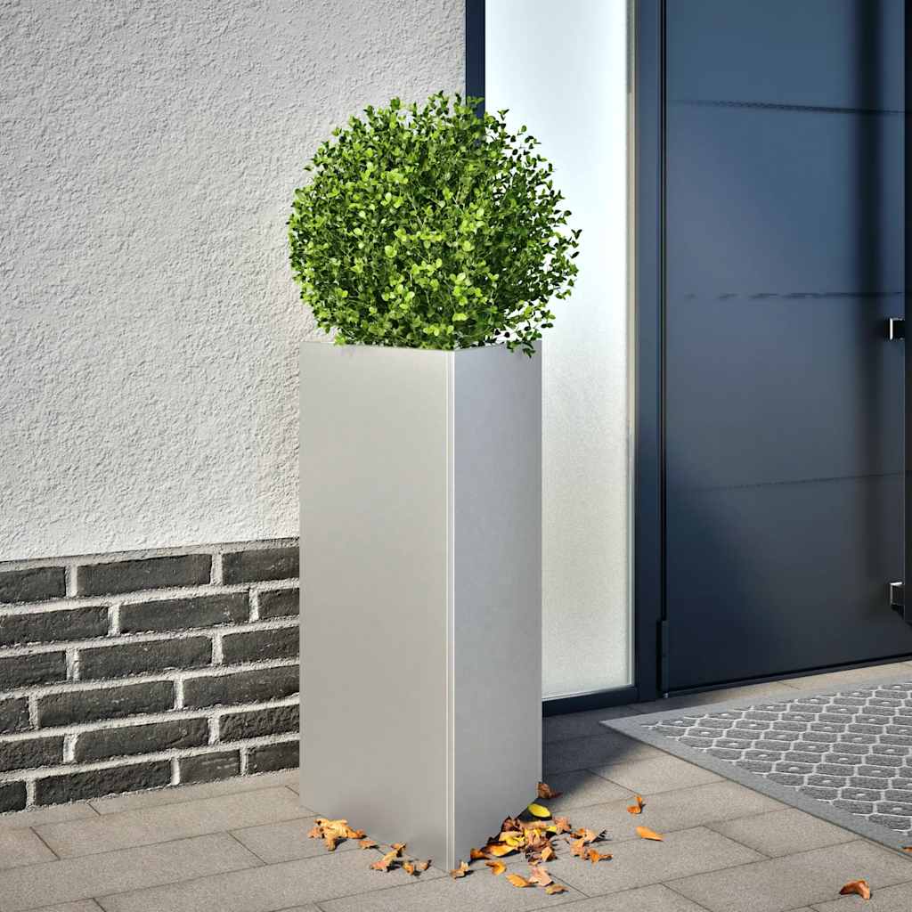 Garden Planters 2 pcs Triangular 40x40x75 cm Galvanized Steel