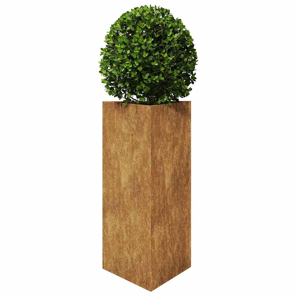 Garden Planters 2 pcs Triangular 40x40x75 cm Weathering Steel