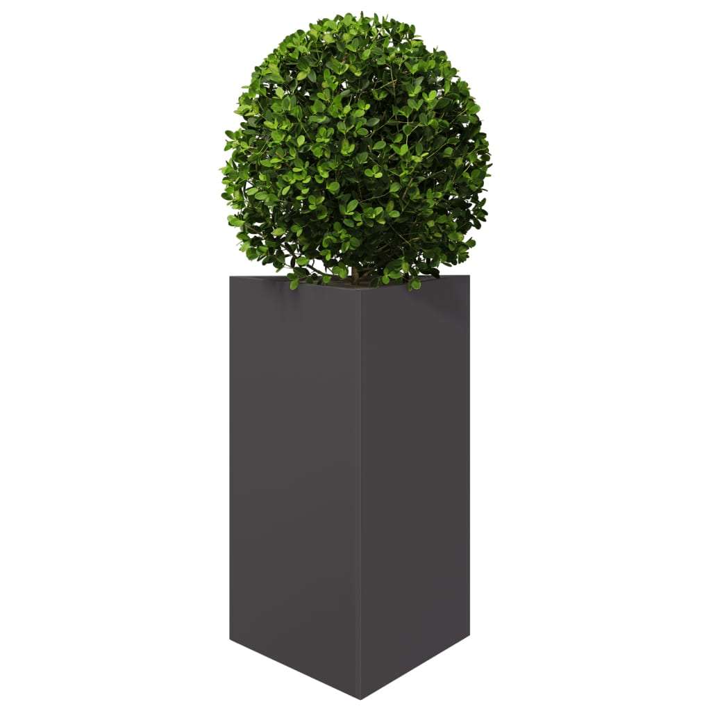 Garden Planter Black Triangular 50x43x75 cm Steel