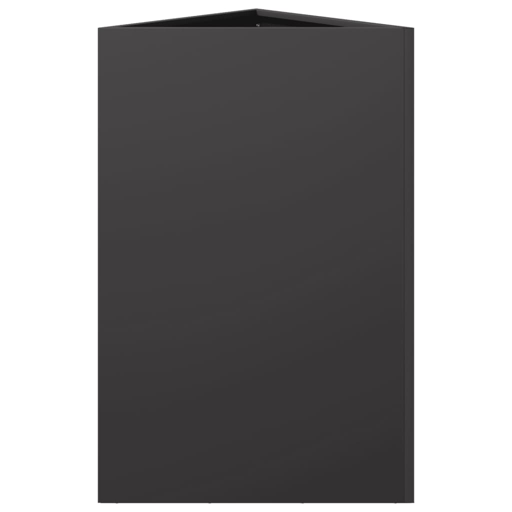 Garden Planter Black Triangular 50x43x75 cm Steel