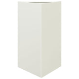 Garden Planter White Triangular 50x43x75 cm Steel