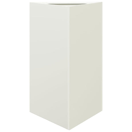 Garden Planter White Triangular 50x43x75 cm Steel