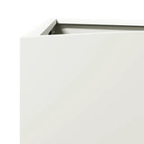 Garden Planter White Triangular 50x43x75 cm Steel