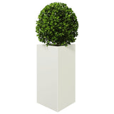 Garden Planters 2 pcs White Triangular 50x43x75 cm Steel