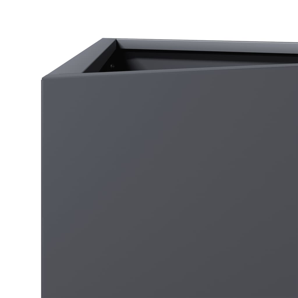 Garden Planter Anthracite Triangular 50x43x75 cm Steel