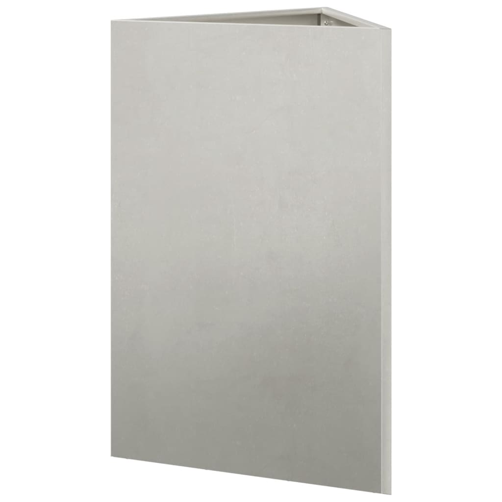 Garden Planter Triangular 50x43x75 cm Stainless Steel