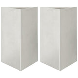 Garden Planters 2 pcs Triangular 50x43x75 cm Stainless Steel