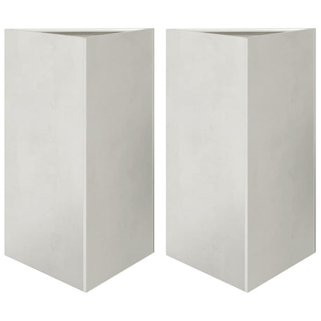 Garden Planters 2 pcs Triangular 50x43x75 cm Stainless Steel