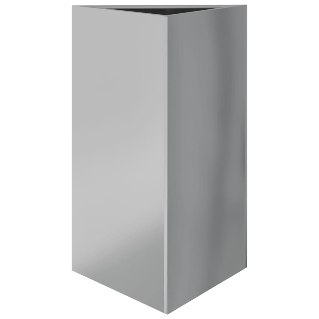 Garden Planters 2 pcs Triangular 50x43x75 cm Galvanized Steel