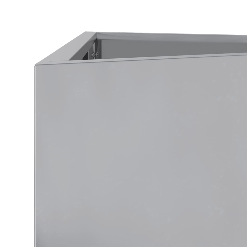 Garden Planters 2 pcs Triangular 50x43x75 cm Galvanized Steel