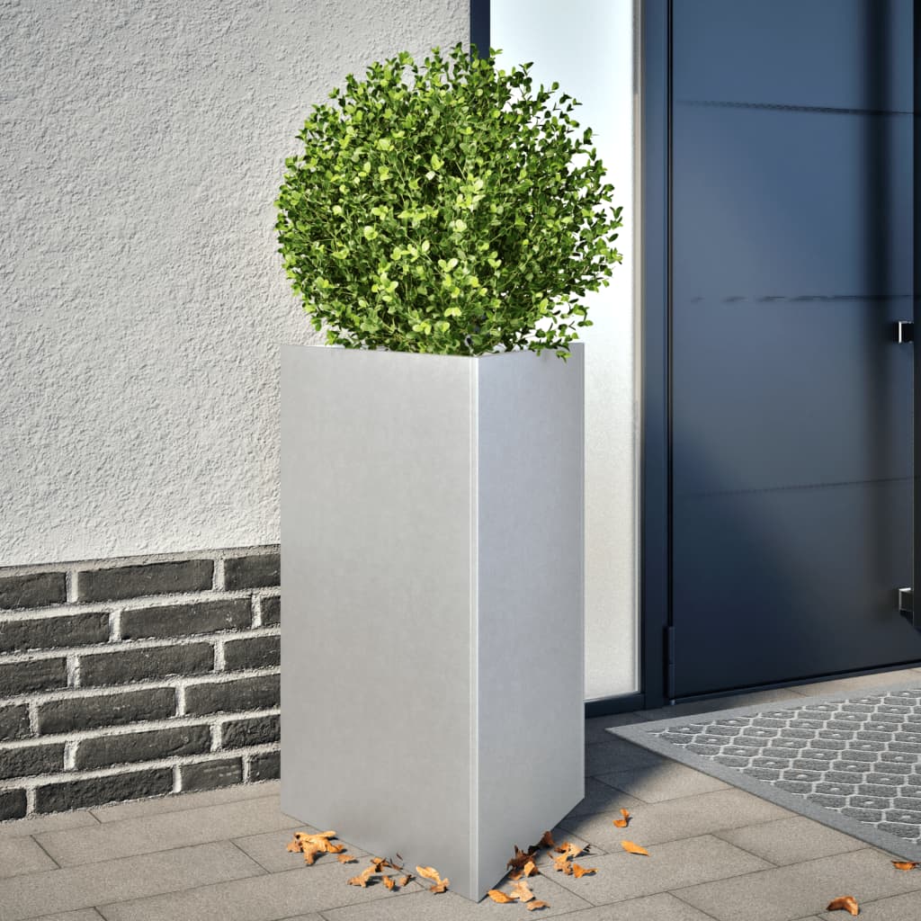 Garden Planters 2 pcs Triangular 50x43x75 cm Galvanized Steel