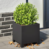 Garden Planter Black 30x30x30 cm Steel