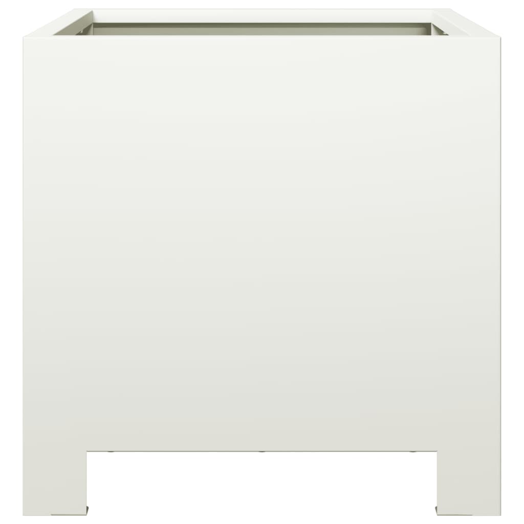 Garden Planter White 30x30x30 cm Steel