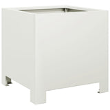 Garden Planter White 30x30x30 cm Steel