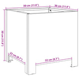 Garden Planter White 30x30x30 cm Steel