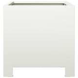 Garden Planters 2 pcs White 30x30x30 cm Steel