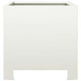 Garden Planters 2 pcs White 30x30x30 cm Steel