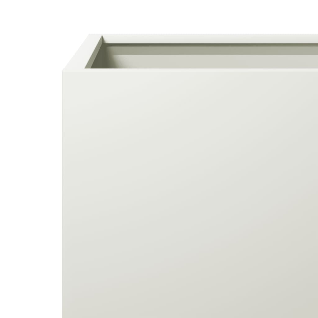 Garden Planters 2 pcs White 30x30x30 cm Steel