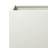 Garden Planters 2 pcs White 30x30x30 cm Steel