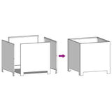 Garden Planters 2 pcs White 30x30x30 cm Steel