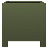 Garden Planters 2 pcs Olive Green 30x30x30 cm Steel