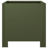 Garden Planters 2 pcs Olive Green 30x30x30 cm Steel