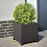 Garden Planter Black 40x40x40 cm Steel