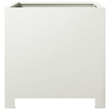 Garden Planter White 40x40x40 cm Steel