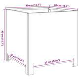 Garden Planter White 40x40x40 cm Steel