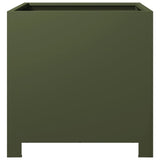 Garden Planter Olive Green 40x40x40 cm Steel