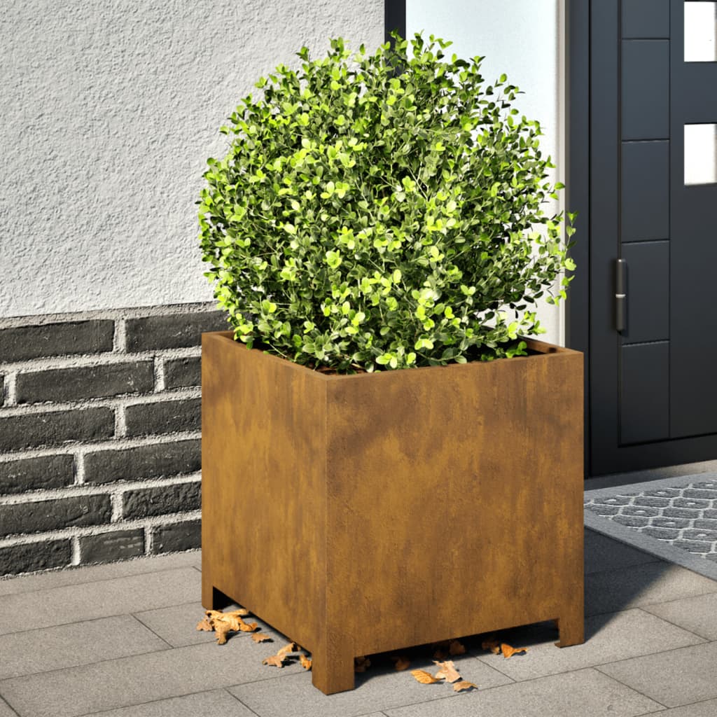 Garden Planter 40x40x40 cm Weathering Steel