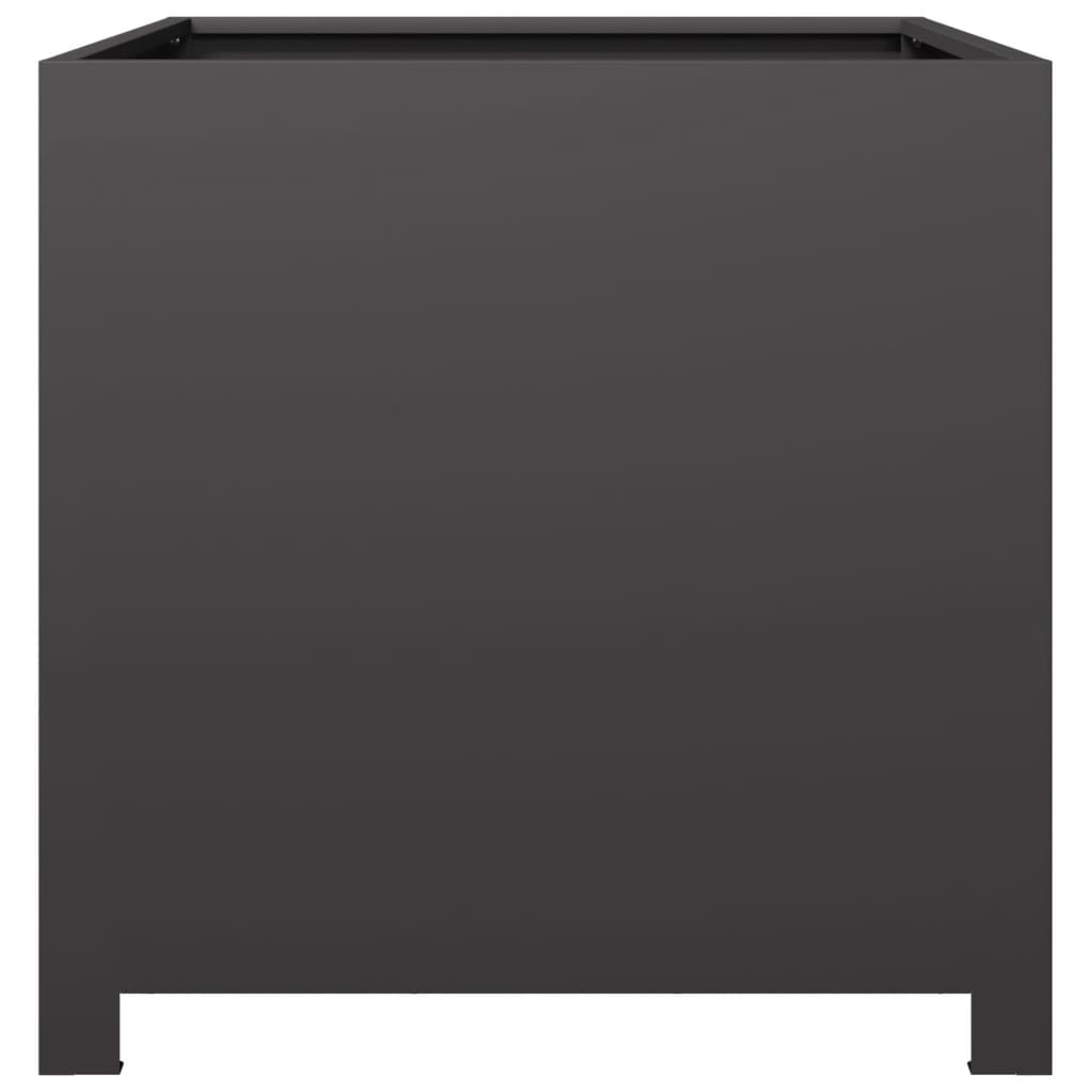 Garden Planter Black 50x50x50 cm Steel