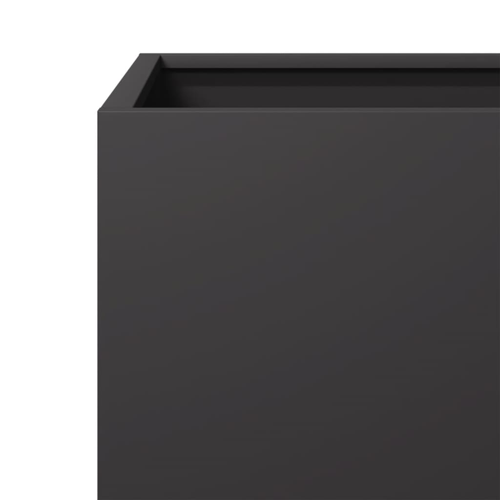 Garden Planter Black 50x50x50 cm Steel