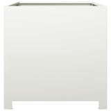 Garden Planter White 50x50x50 cm Steel