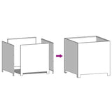 Garden Planter White 50x50x50 cm Steel