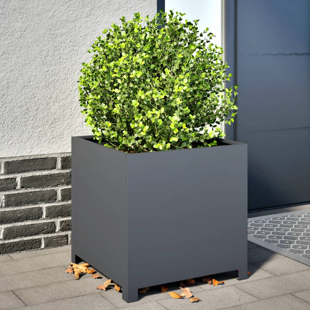 Garden Planter Anthracite 50x50x50 cm Steel