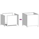 Garden Planter 50x50x50 cm Galvanised Steel