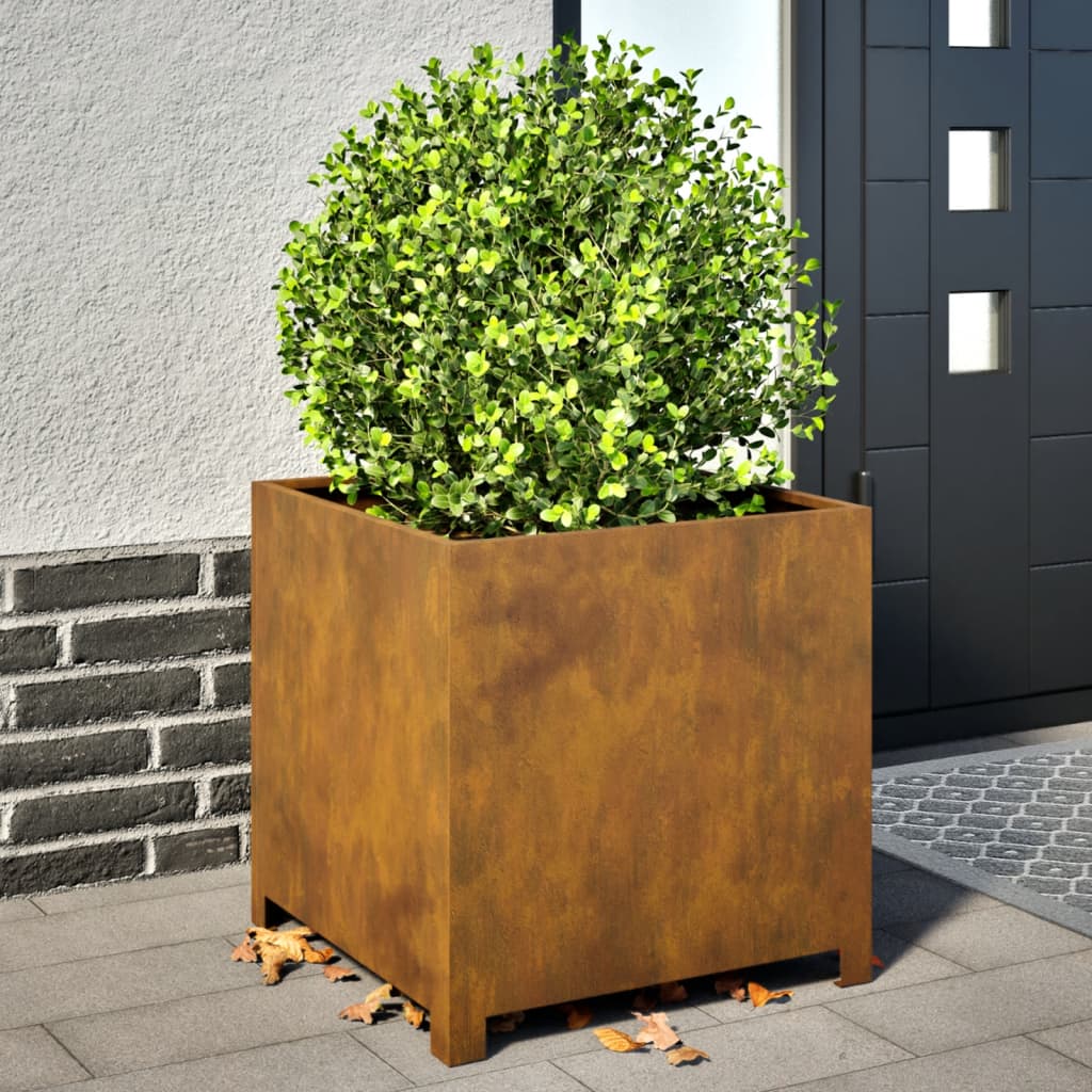 Garden Planter 50x50x50 cm Weathering Steel