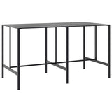 Bar Table Black 200x100x110 cm Powder-coated Steel